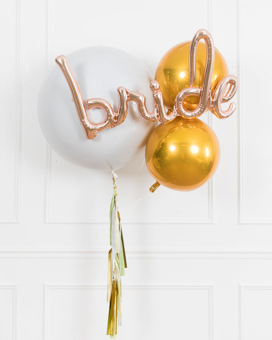 Gilded - Giant Bouquet with Bride Script + Half-Tassel
