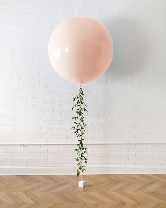 Blushing - Giant Balloon with Greenery Tassel