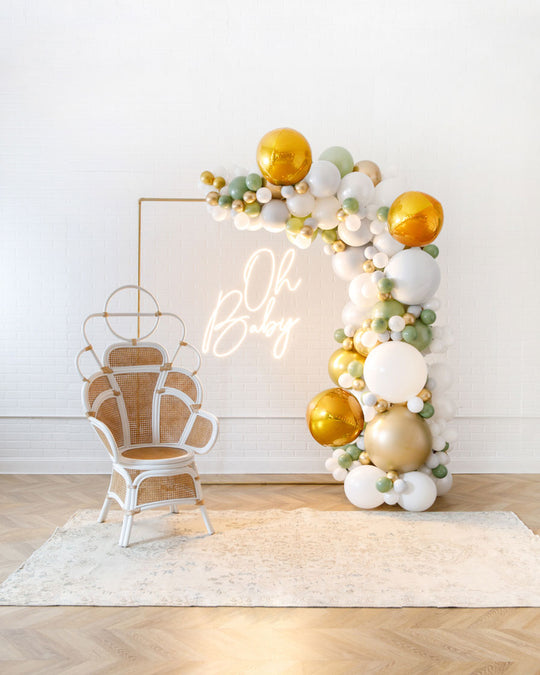 Botanical - 7x7 Frame Install Piece with Neon Sign