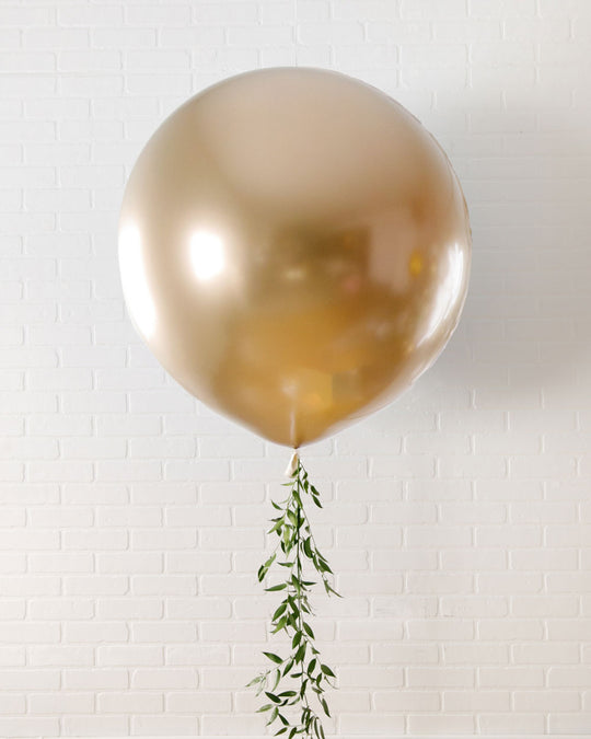 Gilded - Giant Balloon with Greenery Tassel