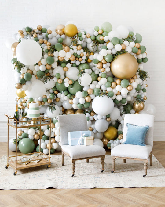 Sicilian Sips - Balloon Wall with Greenery
