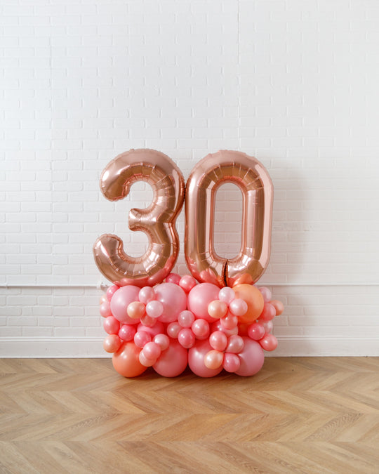 Rosé Bubbles - Number Pedestal - 3ft