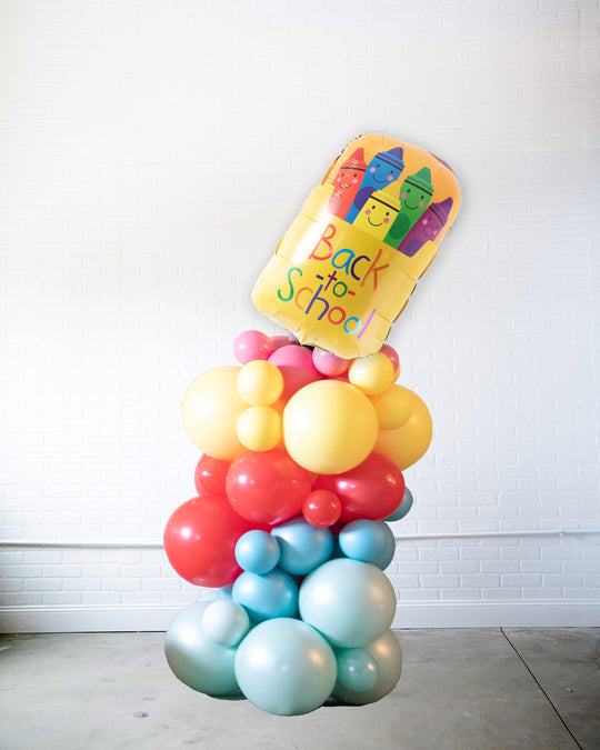 Back 2 School - Pencil Foil Balloon Column - 4ft