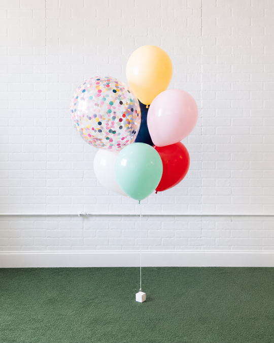 Can You Dig It - Mini Confetti and 11in Balloons - bouquet of 7