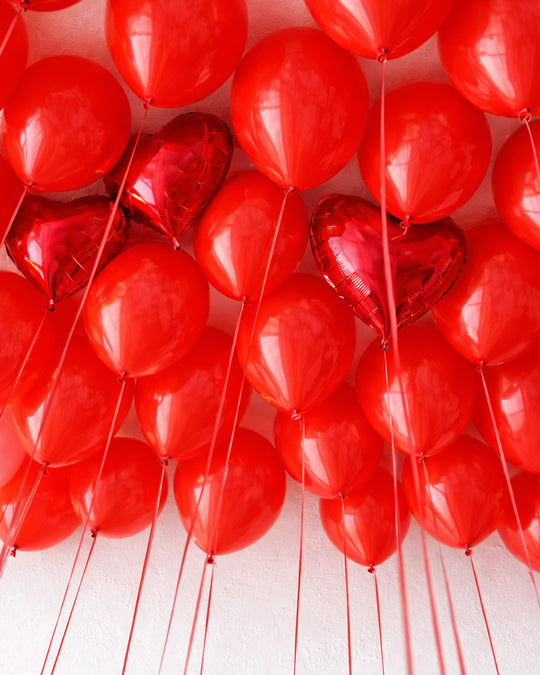 Valentine’s Day – Ceiling Balloon Set with Foil Hearts