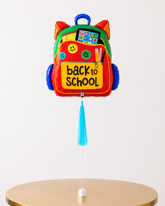 Back 2 School Theme - Back to School Backpack Foil Balloon Centerpiece