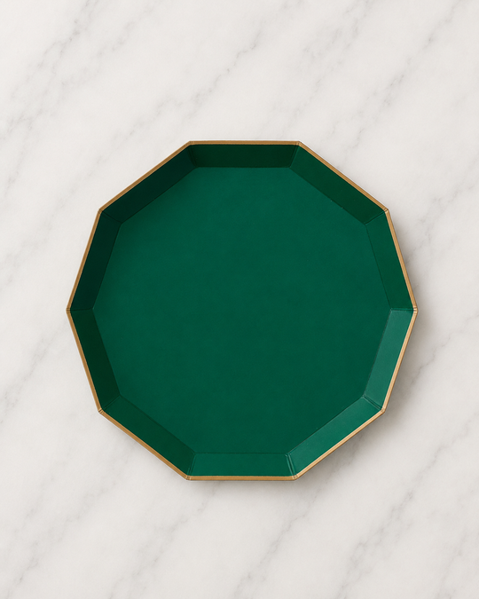 Bonjour Fête - Emerald Green Premium Dinner Plates - pack of 8