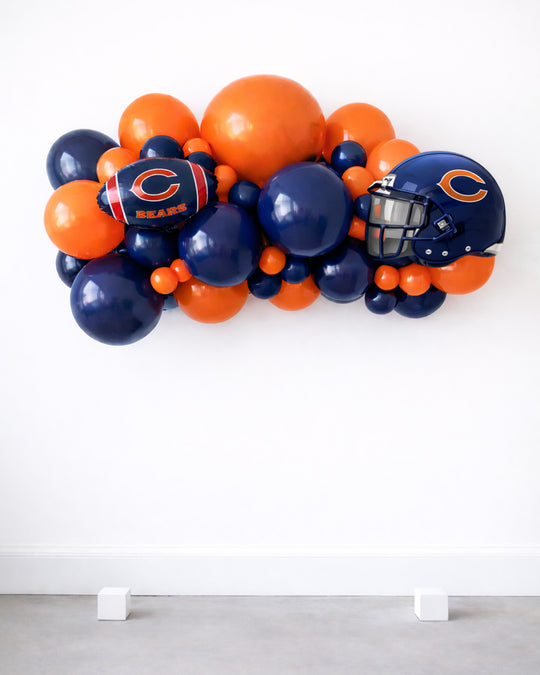 Chicago Football - Floating Balloon Arch with Bears Foil - 5ft