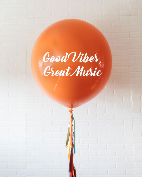 Lollapalooza Theme - "Good Vibes, Great Music" Giant Balloon with Tassel