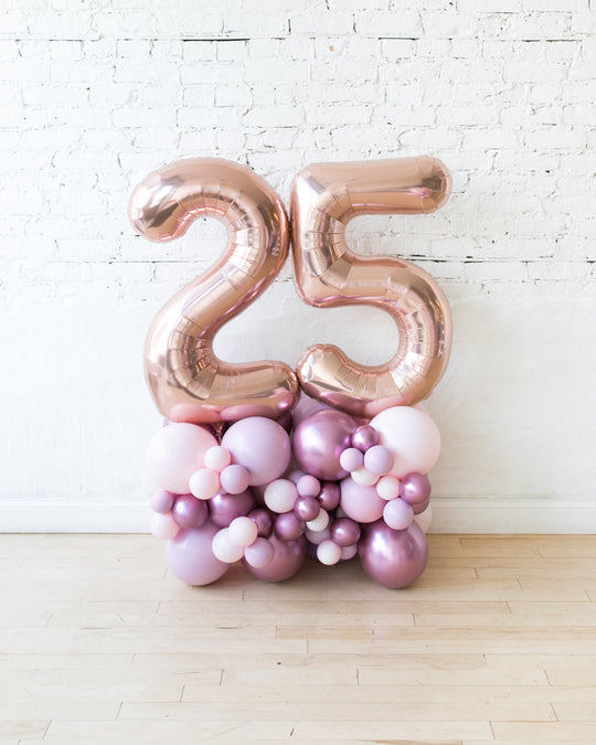 Hotel Birthday - Foil Number on Balloon Pedestal - 3ft