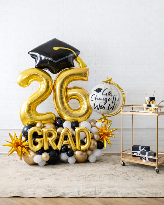 Graduation - Customizable 26 Foil on Pedestal Set With Foils - 4ft