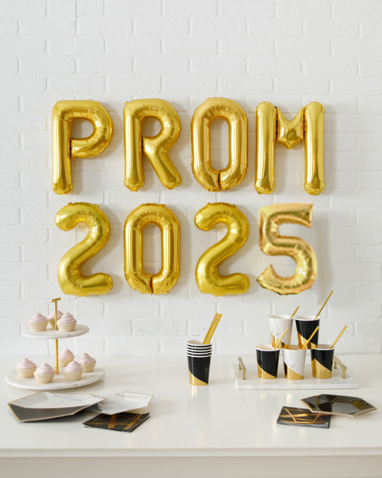 Prom - Customizable 16in PROM 2024 Foil Balloon Set