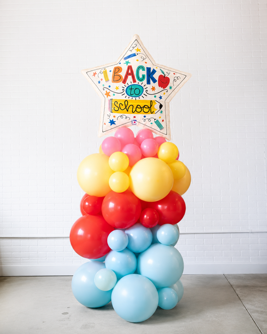 Back 2 School - Star Foil Balloon Column - 4ft