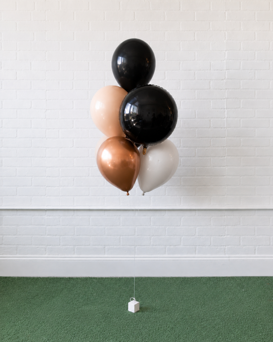 Demure Dog/Couture Cat - Foil and 11in Balloons - bouquet of 5