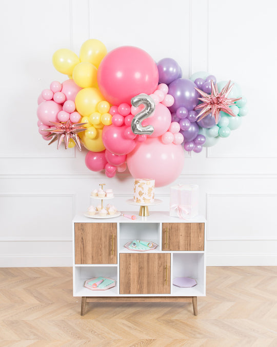 Sweet Treats Theme - Number Balloon Backdrop Install Piece