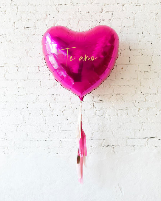 36in Universal "I love You" Heart Foil Balloon and Tassel