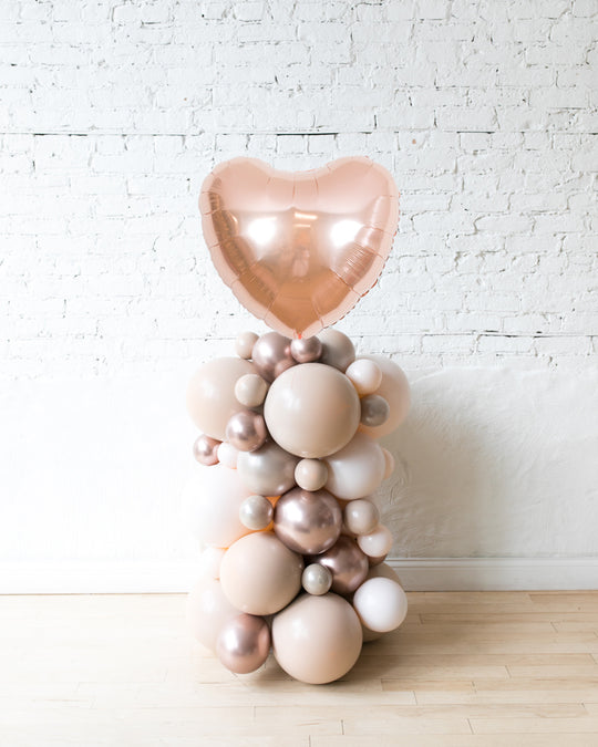 Customizable - Heart Balloon Column - 4ft