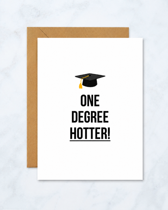 Footnotes - One Degree Hotter – Graduation Card