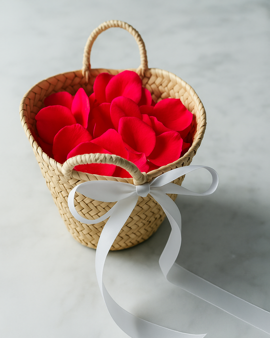 Timeless Colorful Summer - Flower Girl Basket & Petals