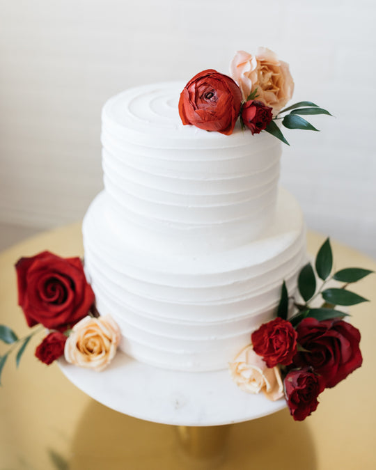 Timeless Jewel Tone Winter - Flower Arrangement for Cake