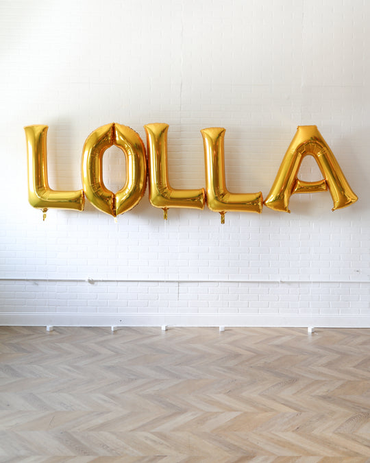 Lollapalooza Theme - LOLLA 34in Gold Letters