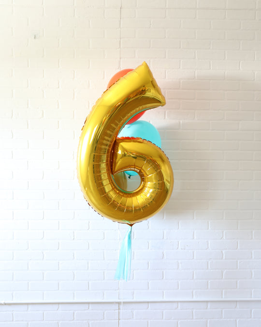 Lollapalooza Theme - Number Balloon Bouquet - Single Digit
