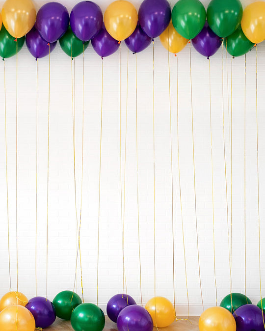 Mardi Gras - Ceiling & Floor Balloons Set