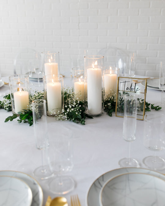 Minimal - Loose Greenery & Candles Centerpiece Set