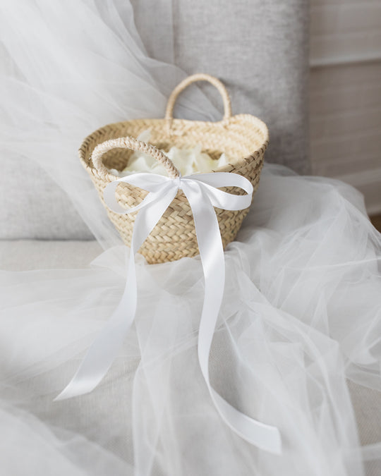 Minimal - Flower Girl Petals & Basket