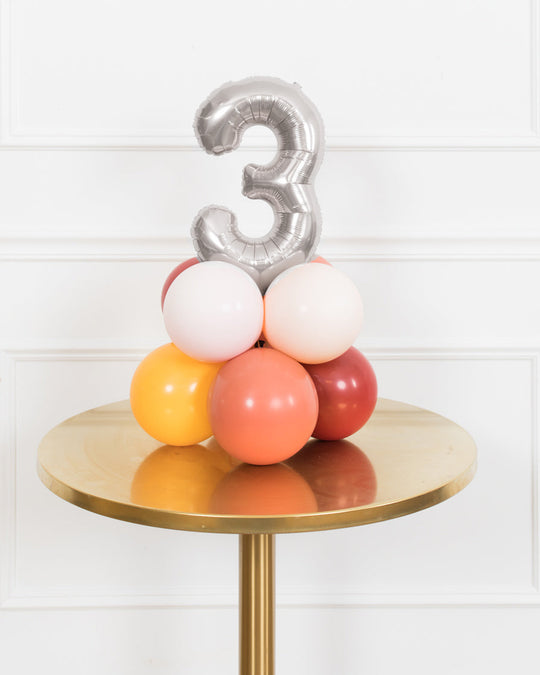 Boho Rainbow Party - Tabletop Number Balloon