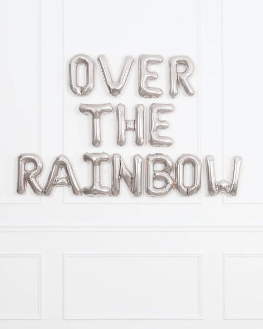 Boho Rainbow Theme - 16in Silver Foil Letters Set