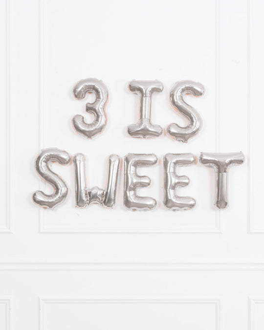 Sweet Treats Theme - Customizable SWEET 16in Silver Foil Set