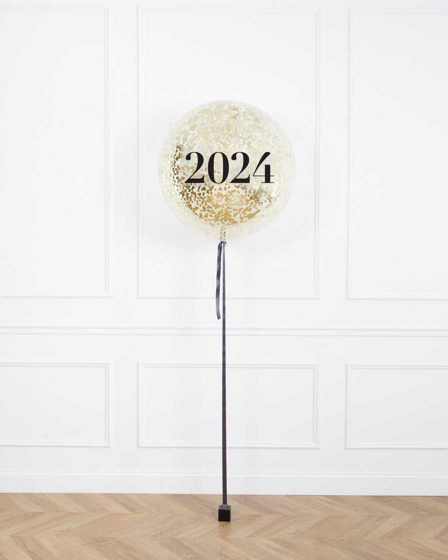 Happy New Year 2024 Balloons Gold Number Balloons For New Years