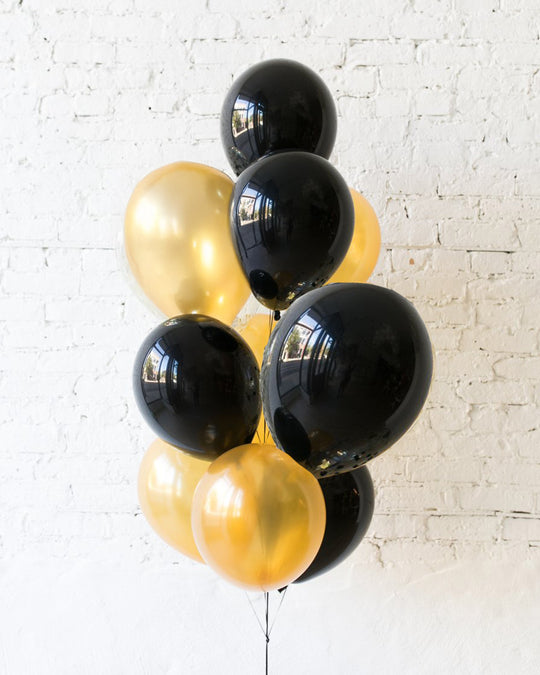 New Year's Eve - 11in & 16in Balloons - bouquet of 10 - Set of 2