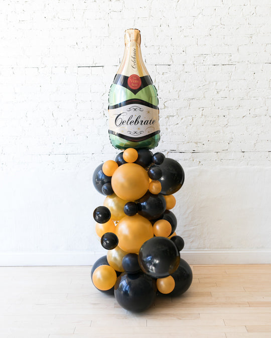 New Year's Eve - Champagne Balloon Column - 4ft