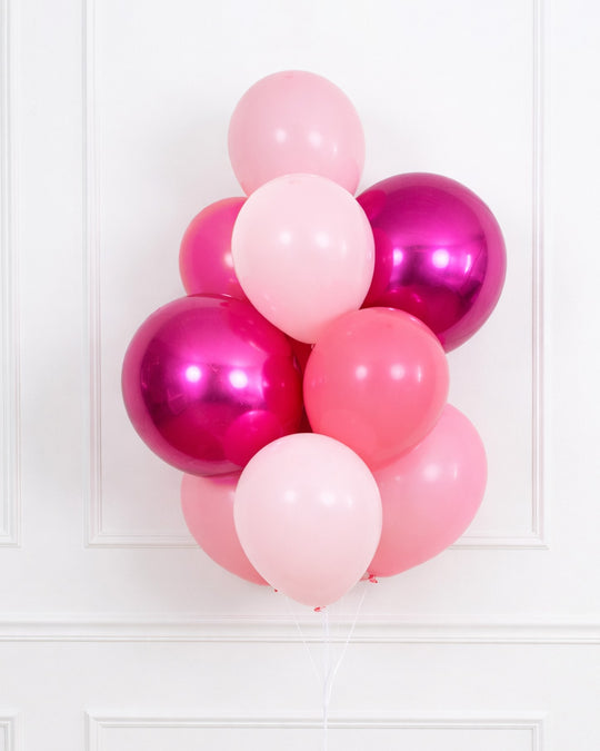 Valentine's Day - Orbs and 11in Balloons - bouquet of 10