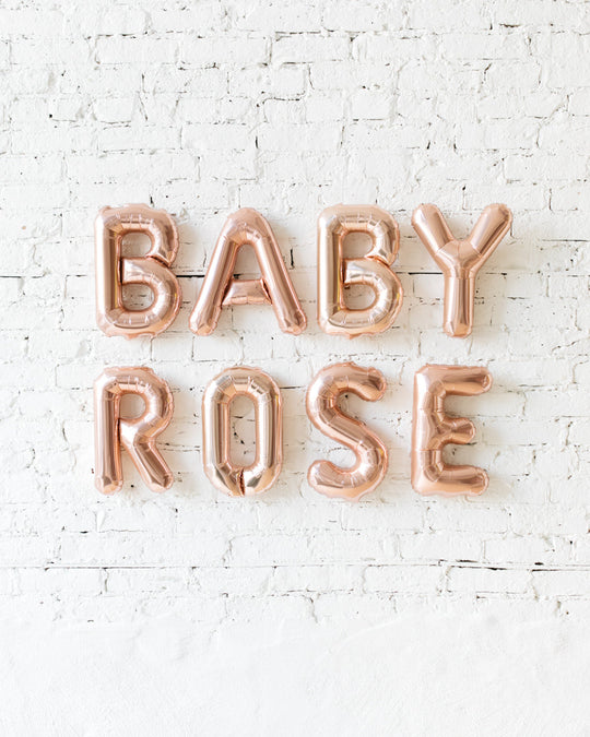 Customizable -  BABY NAME 16in Foil Balloon Set