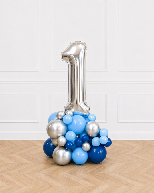 Custom Business Collection - Number Balloon Pedestal - 4ft