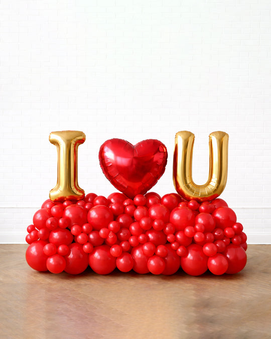 Valentine's Day - I Heart U Balloon Pedestal - 4ft