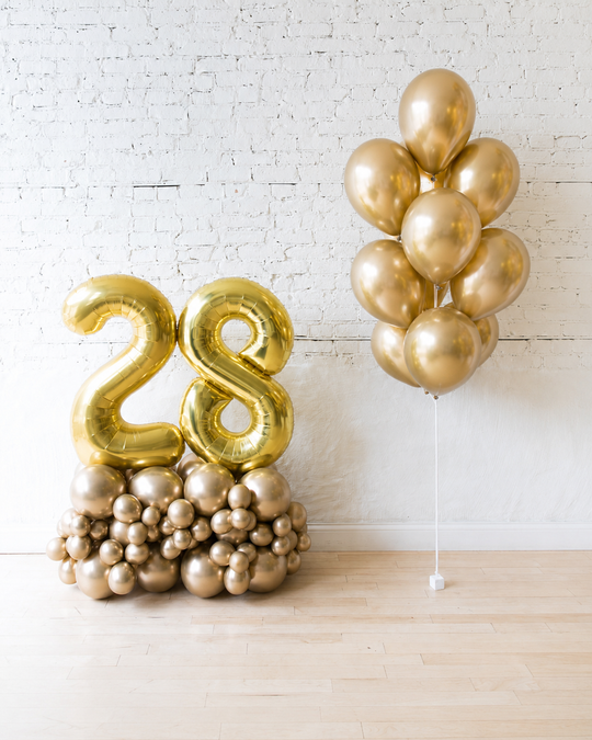 Hotel Birthday - Balloon Bouquet & Number Pedestals Set