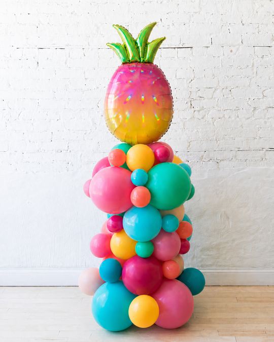 Tropical Time - Pineapple Balloon Column - 4ft