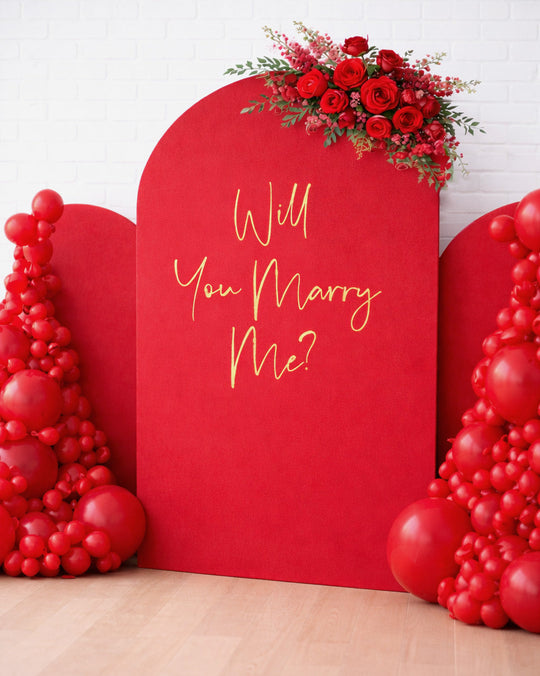 Valentine's Day - Will you Marry Me Panel with Florals