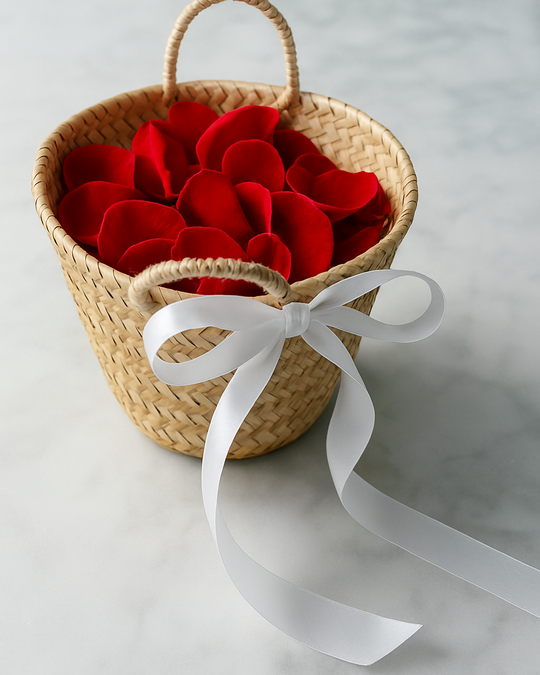 Timeless Jewel Tone Winter - Flower Girl Basket & Petals