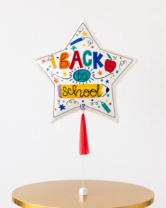 Back 2 School Theme - Back to School Star Foil Balloon Centerpiece