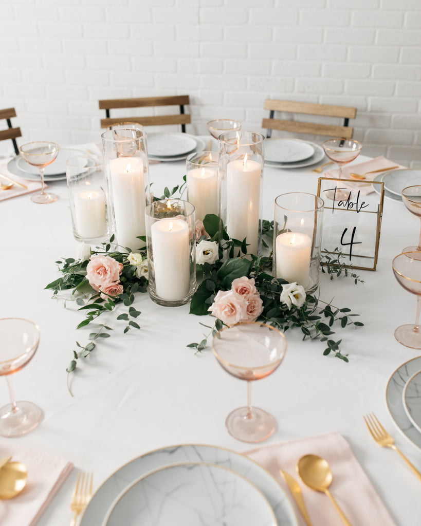 Timeless Soft Spring - Loose Greenery & Candles Centerpiece  display picture 1