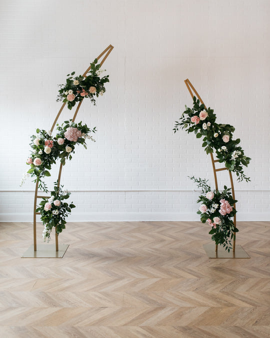 Timeless Rich Autumn - Crescent Stands with Floral Burst