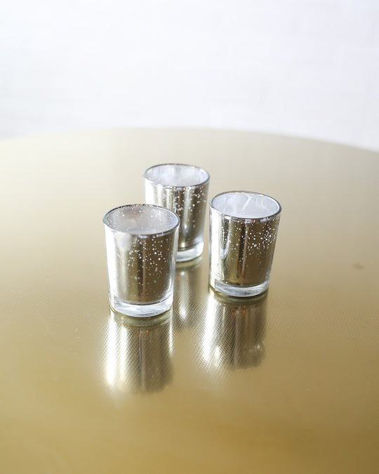 Silver Votives - Candles Set