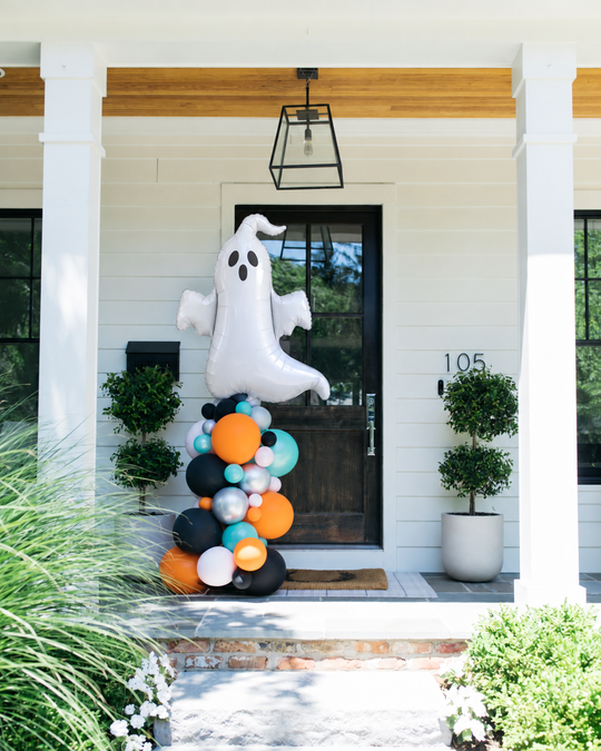 OUTDOOR - Halloween - Balloon Column with Ghost Foil - 4ft