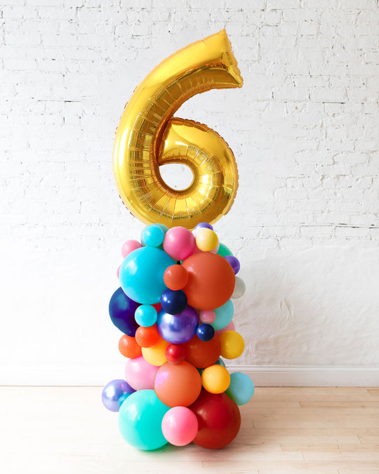 Lollapalooza Theme - Number Balloon Column - 4ft