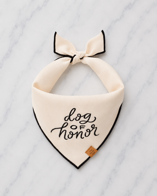 The Foggy Dog - Dog of Honor Embroidered Dog Bandana
